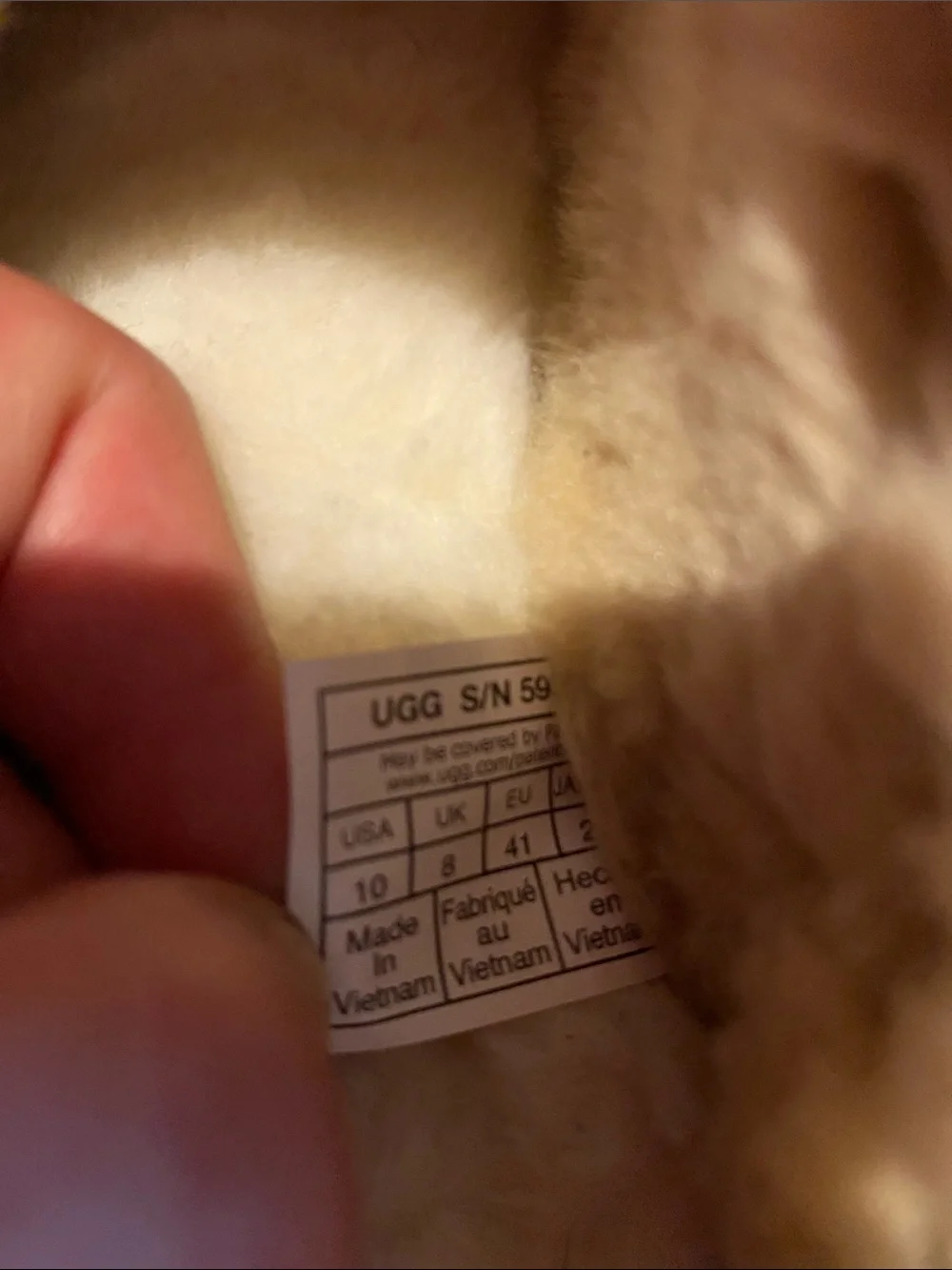 UGG Tasman.    Tan with white Braided Trim - Picture 2 of 9